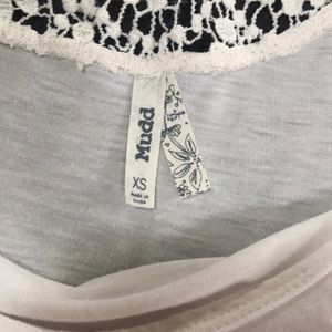 Juniors white lace tank